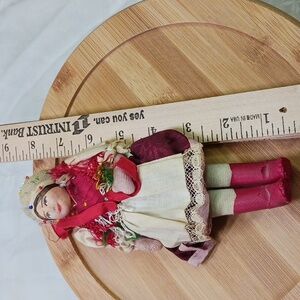 Vintage 12 inch paper mache doll